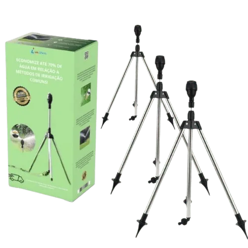 Irrigador Inteligente 360 graus com tripé ajustável - 3 Unidades